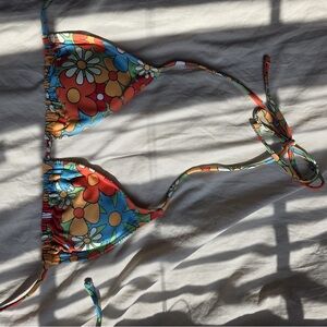 Floral Multicolor Bikini Top
